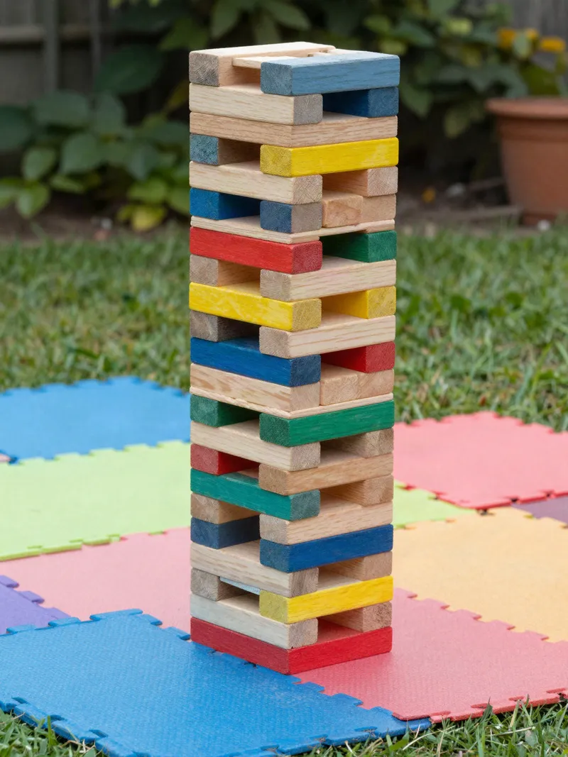 Jenga gigante en alquiler, Inflables Liniers (foto ilustrativa)